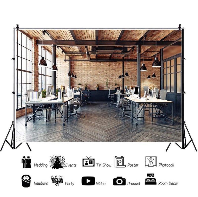 DASHAN 7x5ft Polyester Zoom Meeting Backdrop for Video Conference, Modern Business & Home Office, Photography Background - Image 3